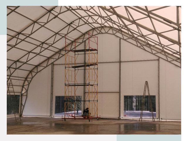 Шатровые ангары в Кинешме