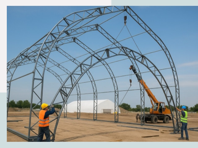 Монтаж ангаров в Кинешме от 606 руб. - Надежно и быстро